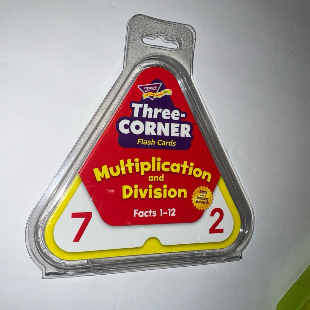 Multiplication & Division Flash Cards 
The Three Corner Flash Cards